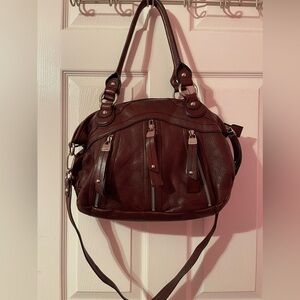 B Makowsky Hand Bag Leather Hobo Shoulder Purse Satchel Strap